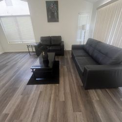 Sofa And Love Seat Set! With Coffee Table And End Table! Brand New!