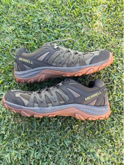 Merrell Accentor 3 Hiking Shoes Mens J500411 Olive Moss Green Leather Mesh sz 13
