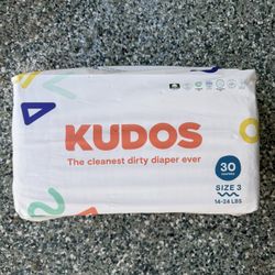 Kudos Unopened Size 3 Diapers Brand New 30Count