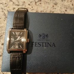 Festina Mens Leather Watch