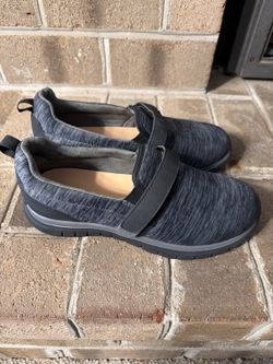 Anodyne No. 11 Comfort Shoes Women's US 8 Wide Velcro Strap Black Grey