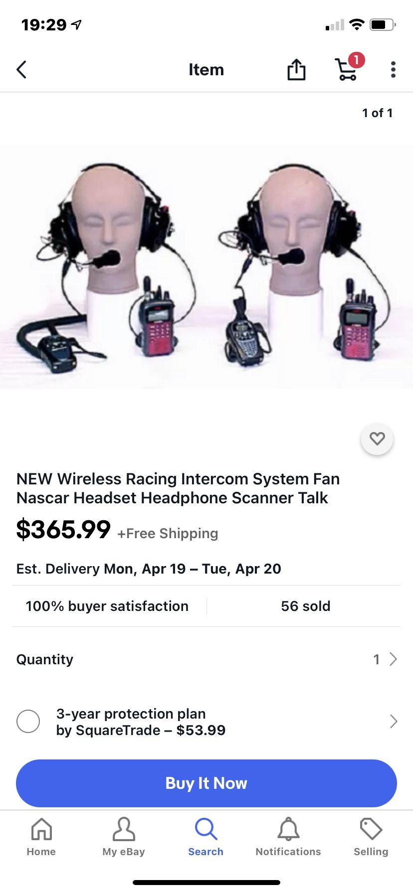 Race Buddy Scanner Auto Mic Dual Headset