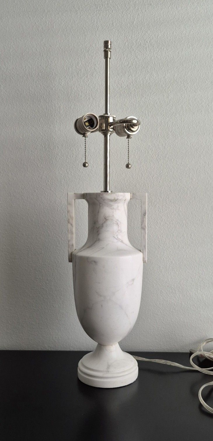 Modern Marble Resin Table Lamp – Sculptural Minimalist with Soul