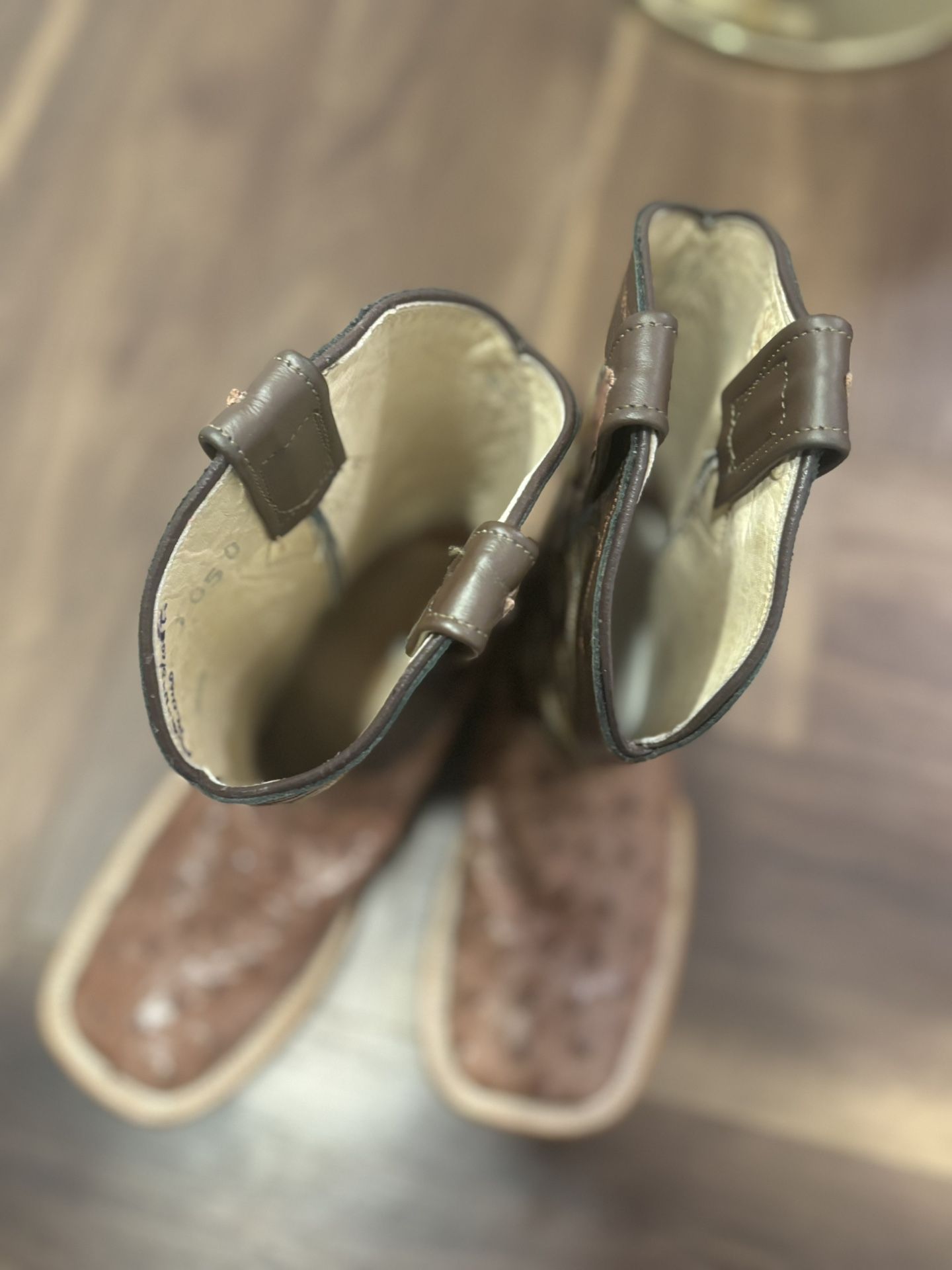 Brown Square Toe Cowboy Boots Size 7