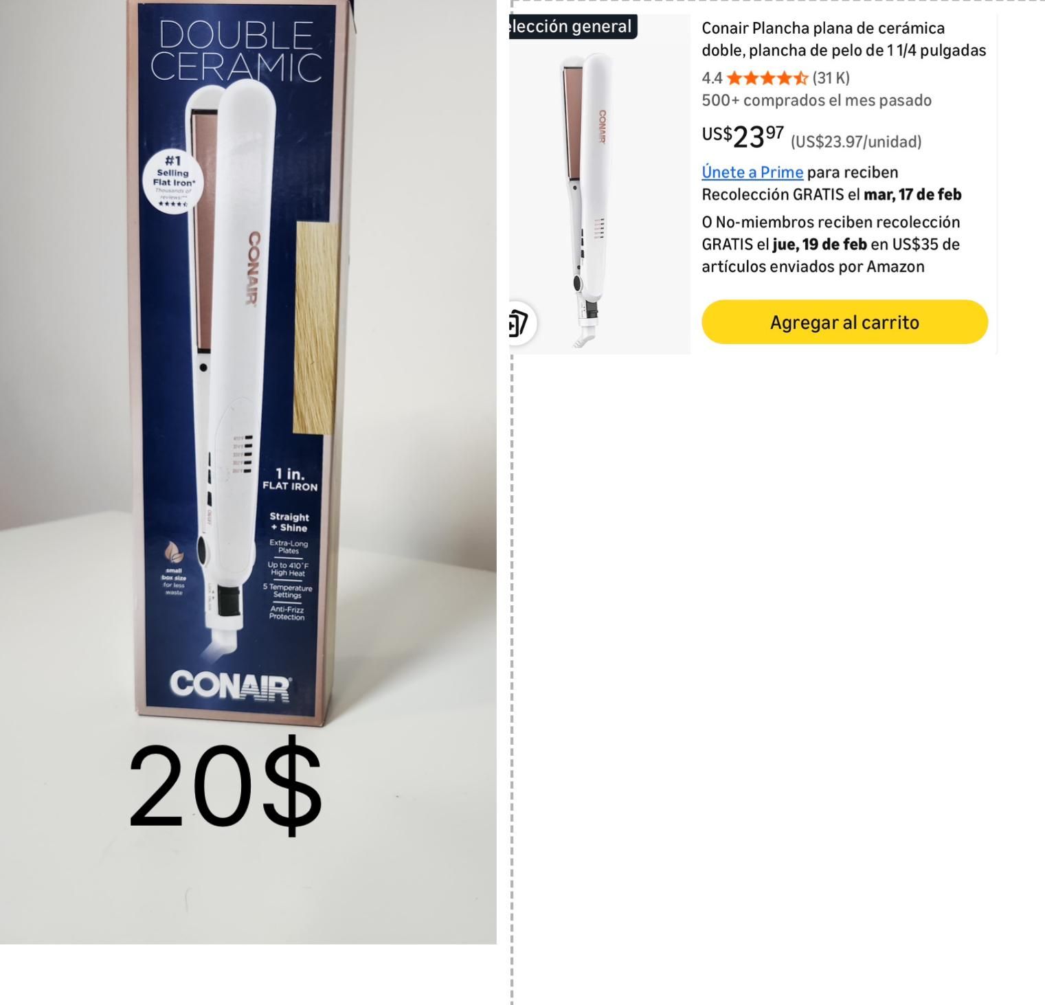 Plancha para el cabello /hair straightener