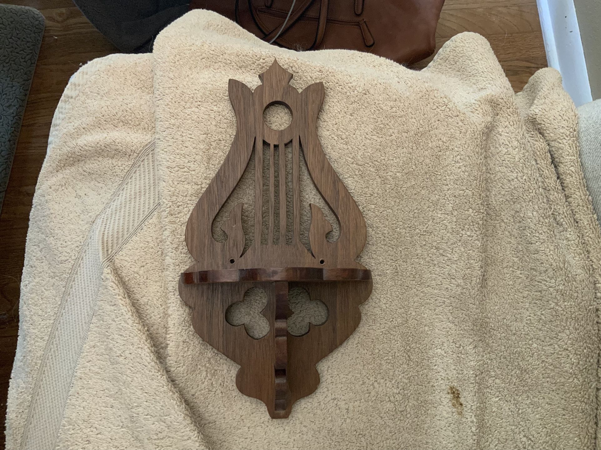 Victorian Lyre Harpe Shelf