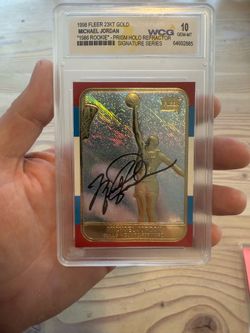 1998 Michael Jordan Fleer '86 Rookie 23KT Gold Card Signature Series GEM-MINT 10