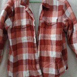 Fleeced Lined Button Up  Size Lg