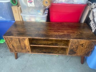 Like new tv stand with storage shelves