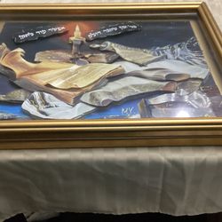 Another Hand Painting In 3D with the basic Symbols Used for the Friday Night Sabbath Service