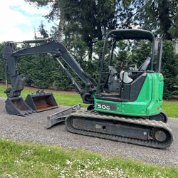 2019 John Deere 50G Excavator - 2,100 Hours - 10.5K Weight - 2 Buckets