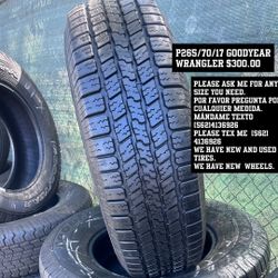 P265/70/17 GOODYEAR WRANGLER 98% Tread Life Semi New All Four | Please Ask Me For The Size You Need To |