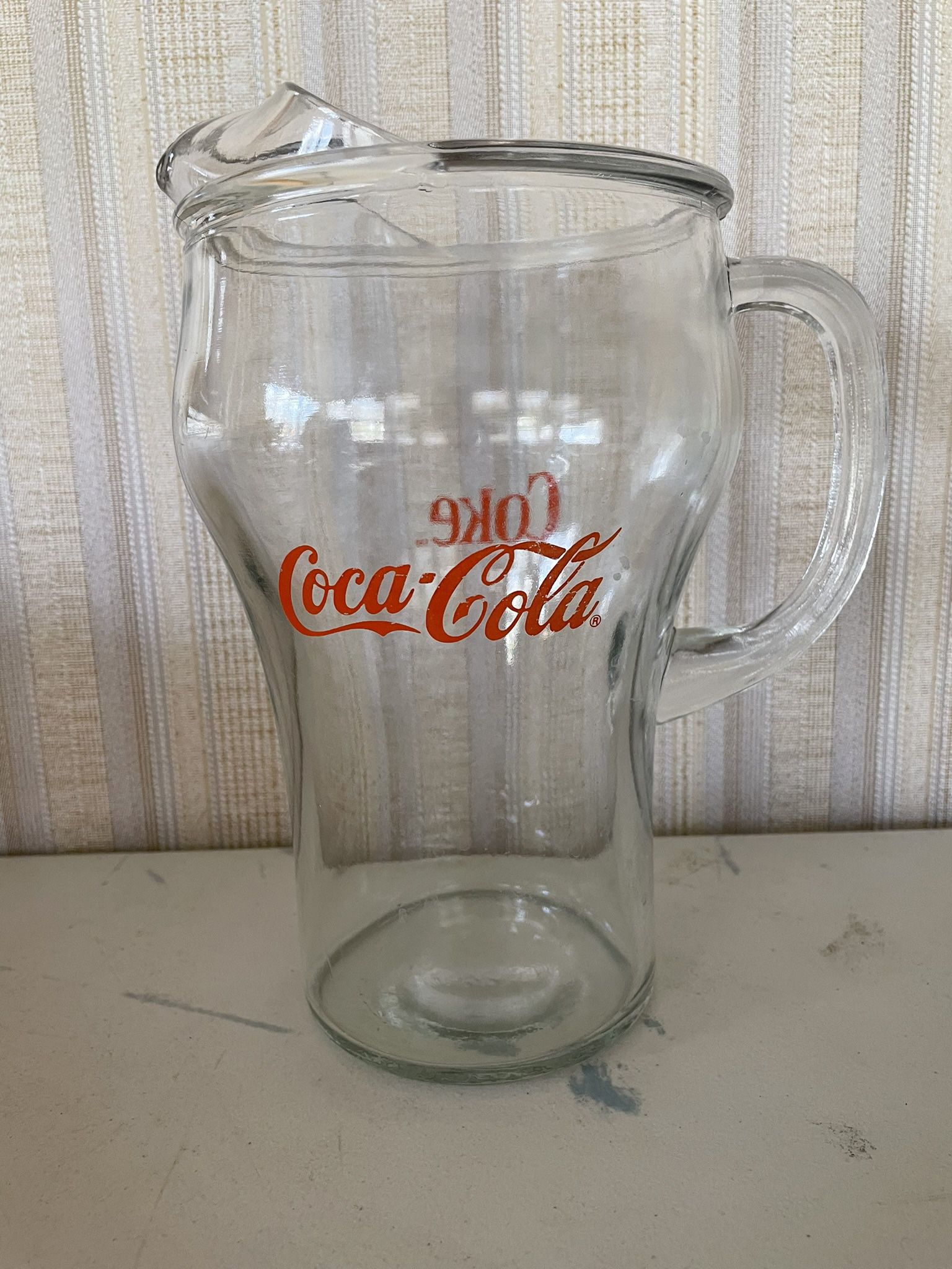 Vintage 64 oz Coca-Cola Coke Glass Pitcher