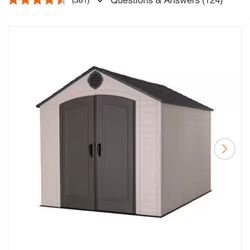 Lifetime 8 ft. W x 10 ft. D Resin Outdoor Storage 