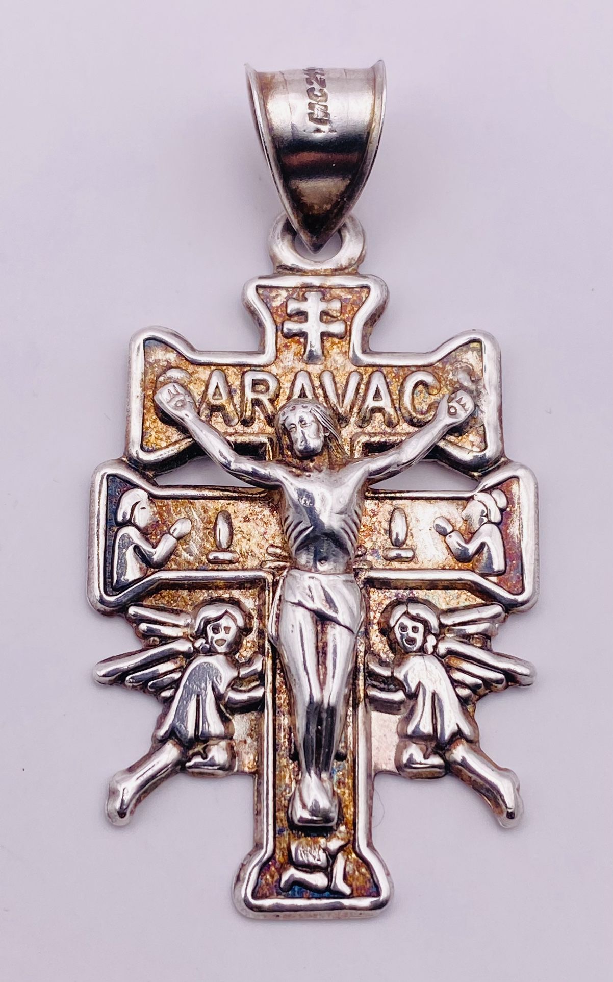 S. Silver Caravaca Cross Pendant 