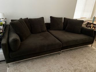 Z Gallerie Ventura Extra Deep Sofa In dark gray