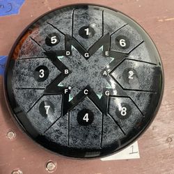 Tounge Drum, Powder Coated Finish, Black and Grey Scale Of G.