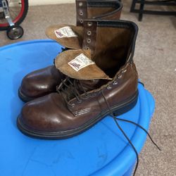 Red Wing Supersoles Soft Toe Brown Leather Work Boots Men’s Size 9 / 27cm