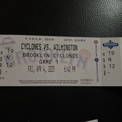 Cyclone Vs. Wilmington Brooklyn Cyclone Game 1