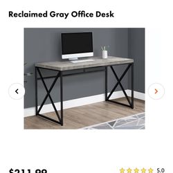 Brand New Gray Office Desk