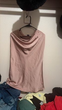Blush rose silky skirt
