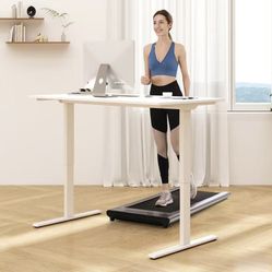 ✌️ FLEXISPOT Standing Desk 55 x 24 Inch Adjustable Height Desk Home Office Computer Workstation Sit Stand Desk, White Top + White Frame