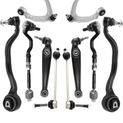 Front Upper and Lower Control Arm with Ball Joint, Front Sway Bar Links Tie Rod Assembly 10 Pcs Compatible with BMW 2007-2013 E70 X5 2008-2014 X6 Susp