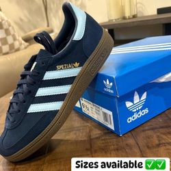 Adidas Spezial College Navy Clear Sky Guy Sizes 4.5y, 5.5y, 6y, & 6.5y
