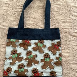 Gingerbread Tote Bag Handmade Holiday 