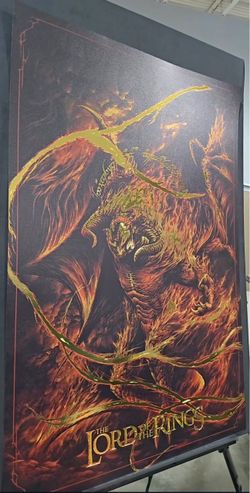 Hand numbered /50 Bottleneck gallery Feri Irawan Balrog  Movie Poster Mondo 24x36 x/50 NOT FOILED