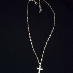 925 Chain With CZ Cross Pendent 
