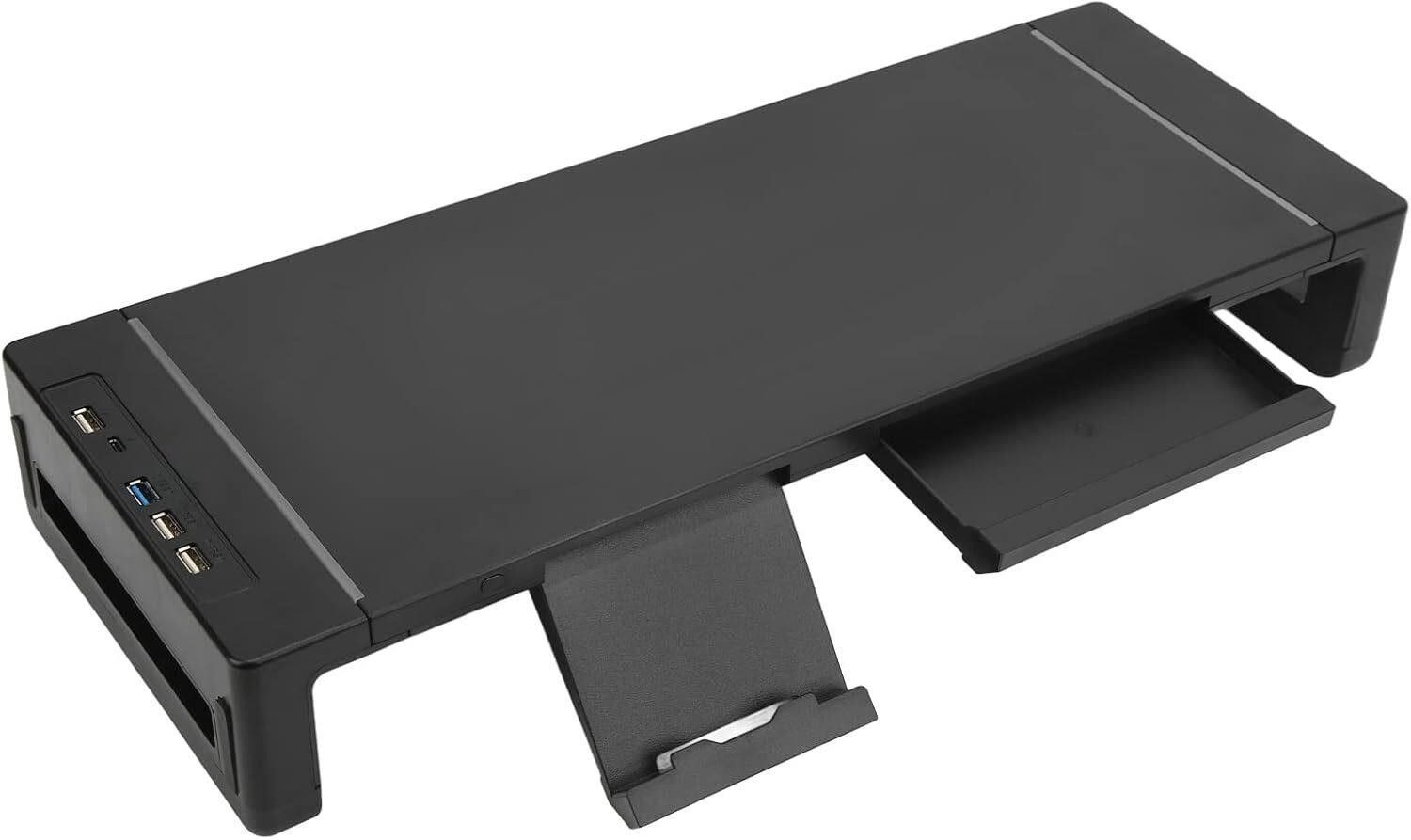 Monitor Stand Riser USB3.0 Charging Computer Monitor Stand Ergonomic Design 5 Light Modes Adjustable