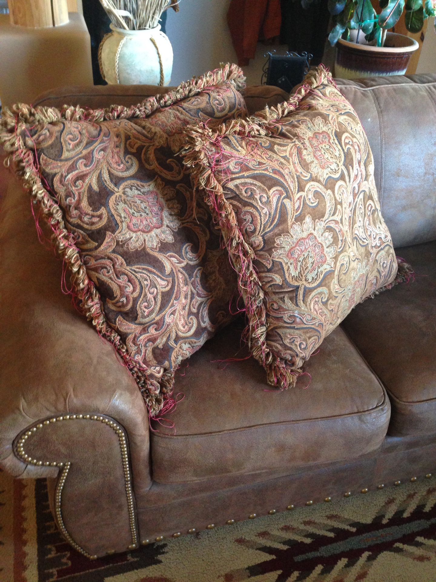Overstuffed Couch Pillows/Cushions