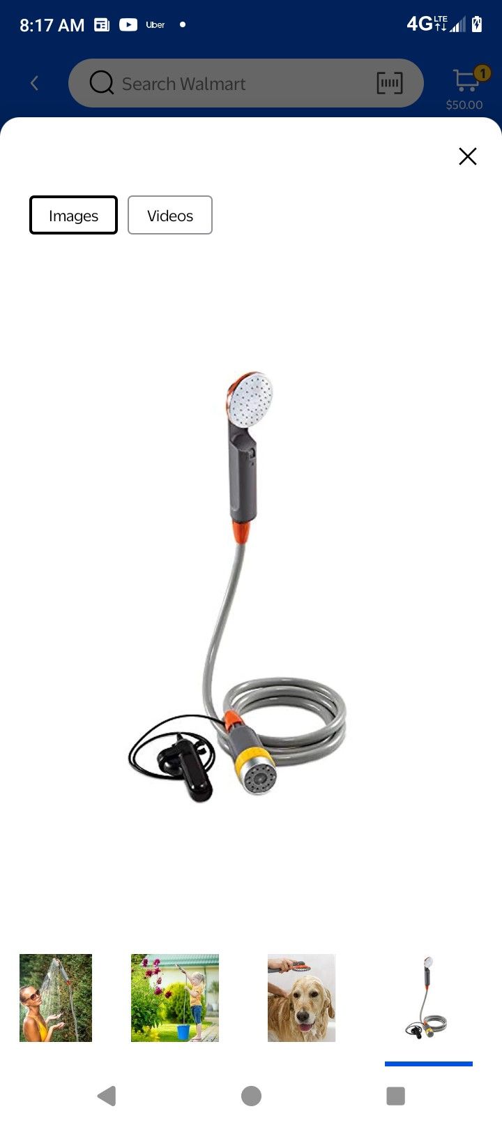 Rechargeable Portable Camping Shower (New)