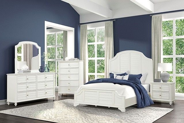 Brand New Antique White 4pc Queen Bedroom Set (Available In Eastern King)