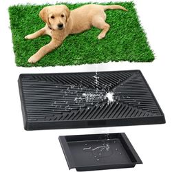 Puppy pee pad, 25" x 20" Artificial Grass Puppy Dog Pee Pad Pet Potty Training Toilet W/Tray Indoor Outdoor, NEW