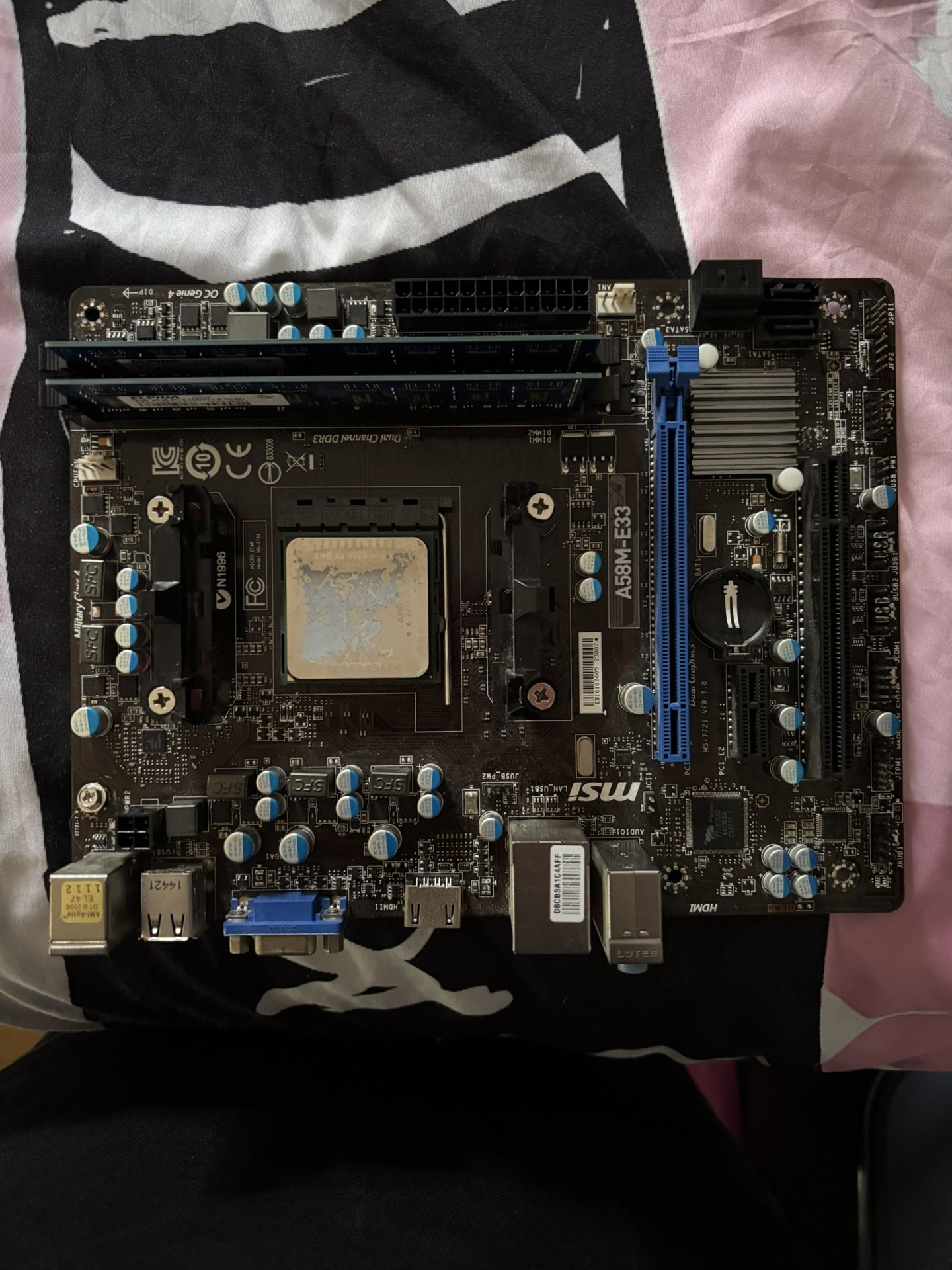 Msi Motherboard A58-e33