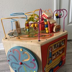 Wooden Activity Center Cube Baby and Toddler Toy
