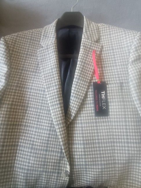 Tommy Hilfiger Mens Suit Jacket Gray Size 44 Brand New 