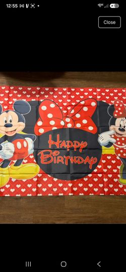 Mickey and Minnie Mouse birthday supply