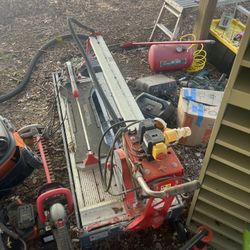 YOU PICK HUGE USED TOOLS LOT - Wet stone saw, power and air tools, jumper cables and more