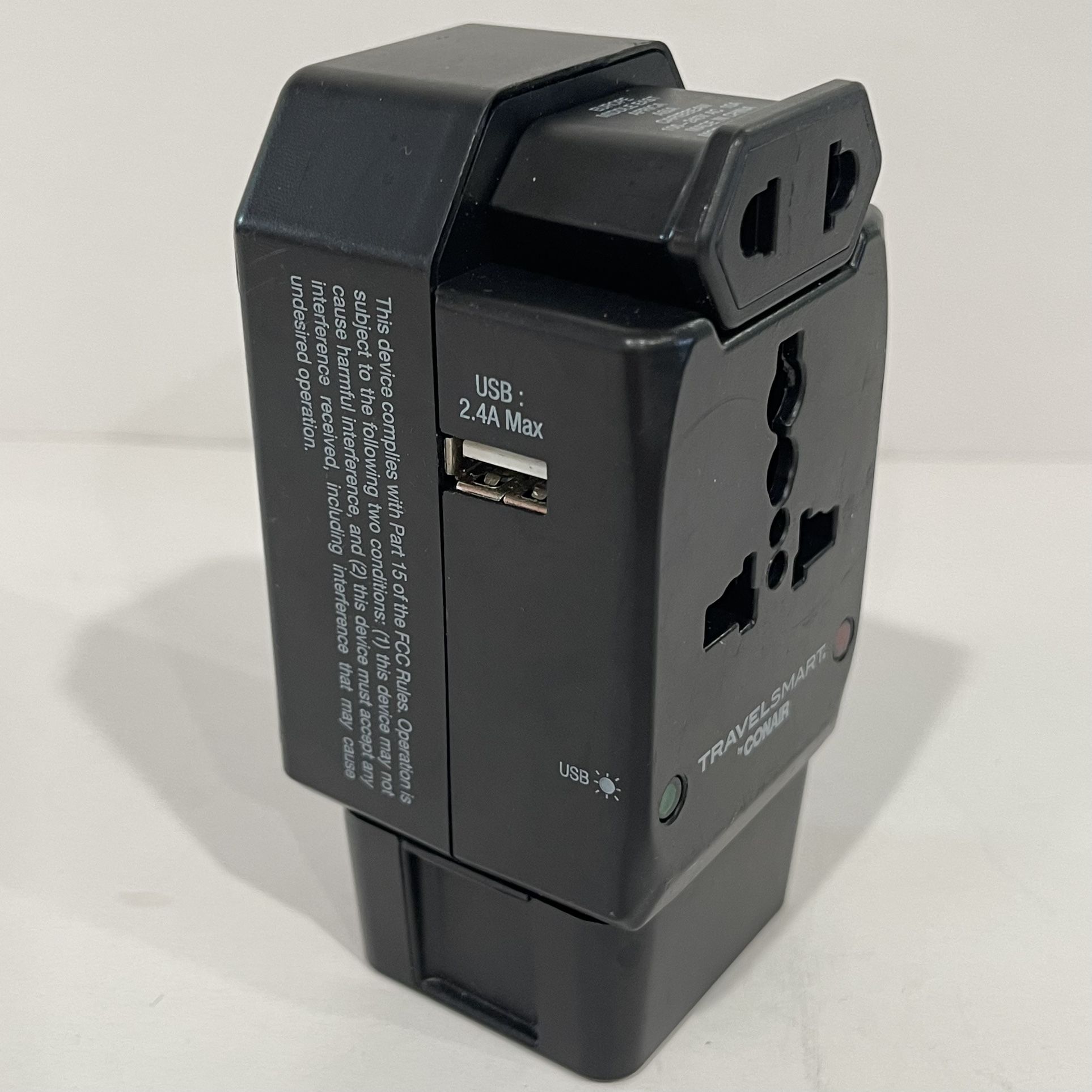 Travel Smart by Conair All-in-One Adapter with USB Port. Travel Adapter