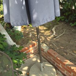 Outdoor Umbrella With Concrete Stand
