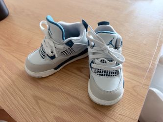 Air Jordan 4 Toddler Sneakers White Blue