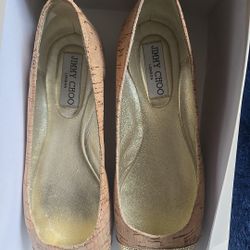 Jimmy Choo Women's Flat Shoes WHIRL CORK GOLD 