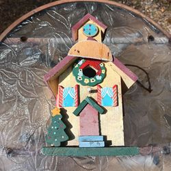 Handmade Christmas Themed Birdhouse