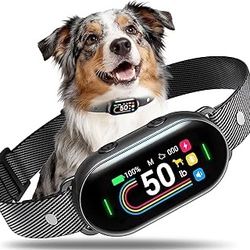 Dog Bark Collar for Small Medium Large Dogs 10-100lbs, Automatic Bark Device with Anti-False Trigger & Bark Count Tracking, 4 Training Modes and 8 Sen