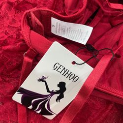 Genhoo Women Babydoll Lingerie with Garter Belt Detachable Lace Mini Skirt Lace Teddy Supportive Bodysuit Set