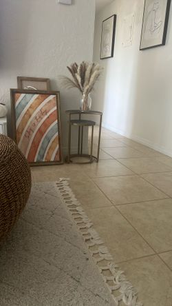 Side Table And Wall Art