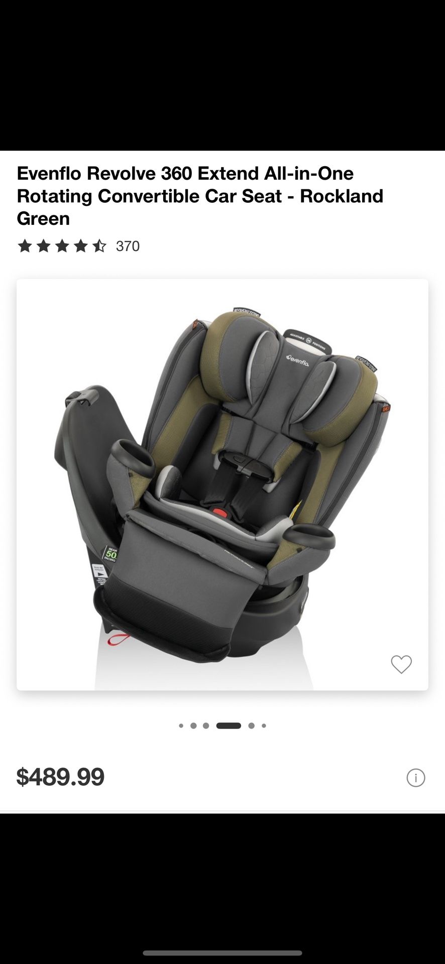 New Wrapped Evenflo Extend 360 Carseat